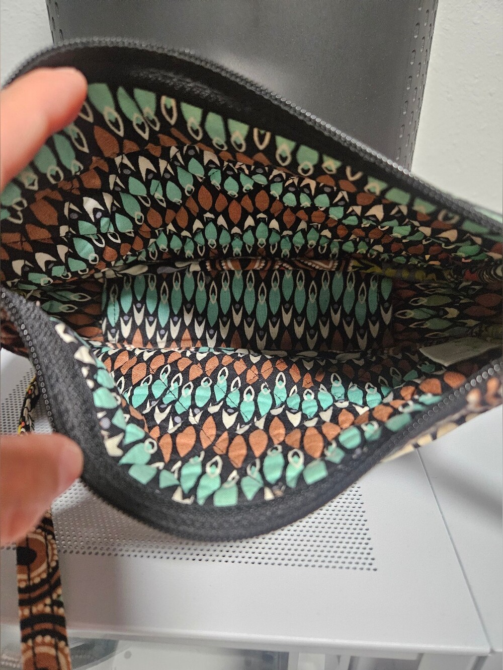 Vera Bradley Black Multi Floral Quilted Crossbody - Picture 5 of 5